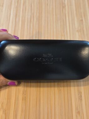 COACH  Black Leather Eyeglasses Case